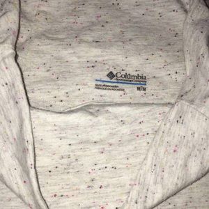 columbia, baggy neck, 3/4 sleeve tee