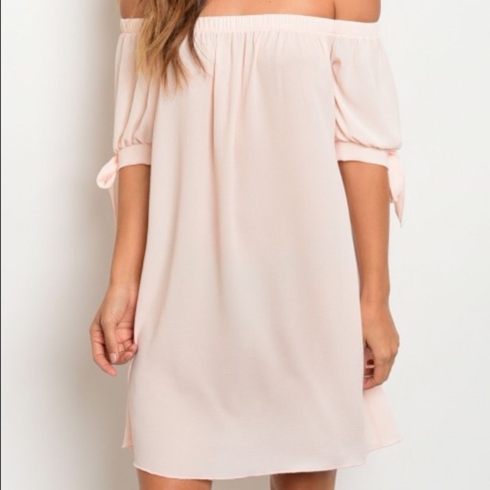 *SALE* Trendy Boutique Pink Off the Shoulder Dress
