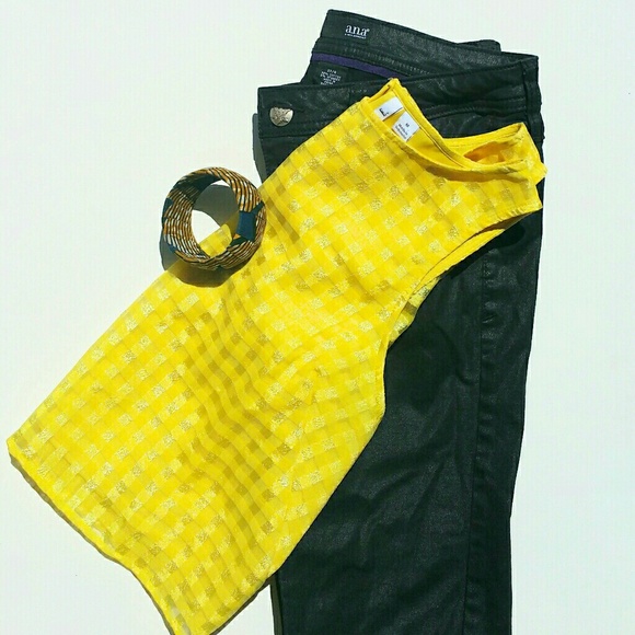 Elle plaid yellow crop top - Picture 2 of 3