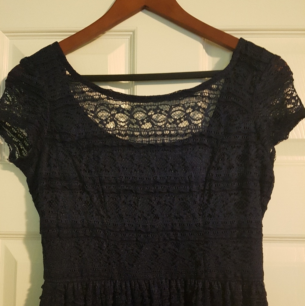 Navy blue lace dress