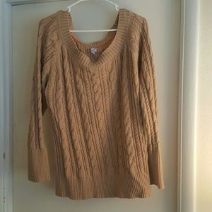 Nude cable sweater