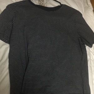 striped navy blue white top