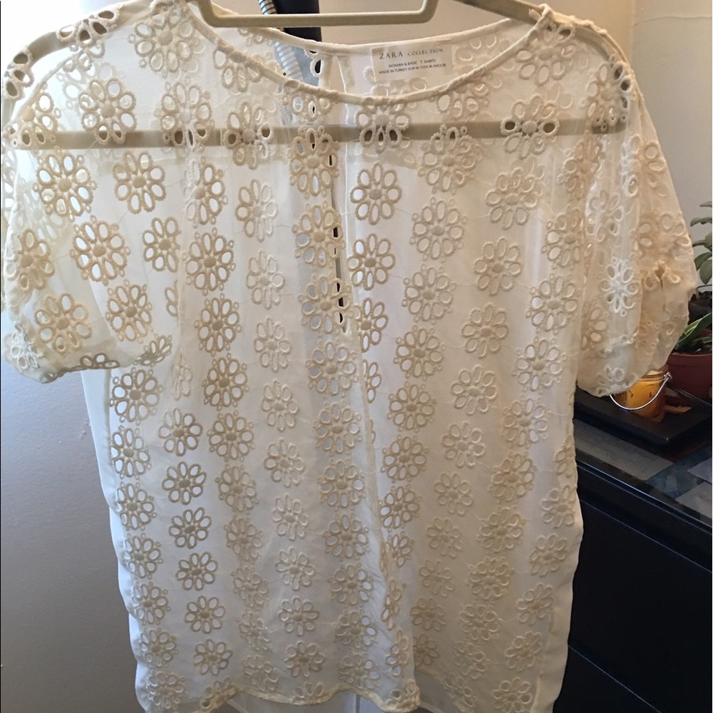 Zara white blouse