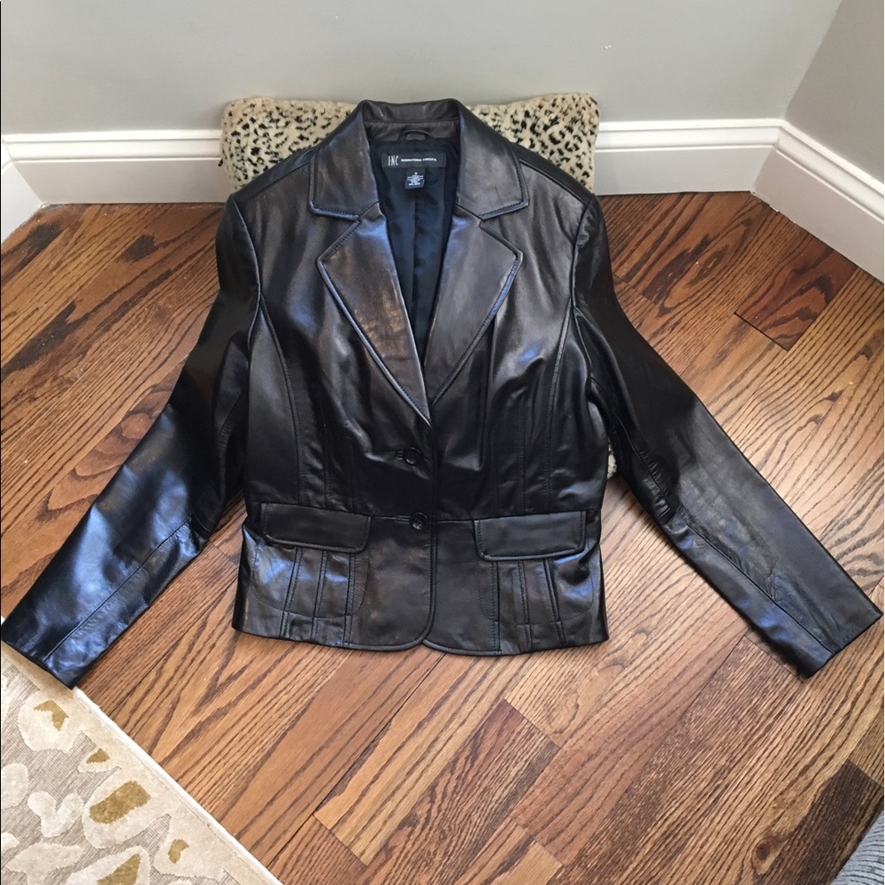 INC International Concepts women's leather jacket