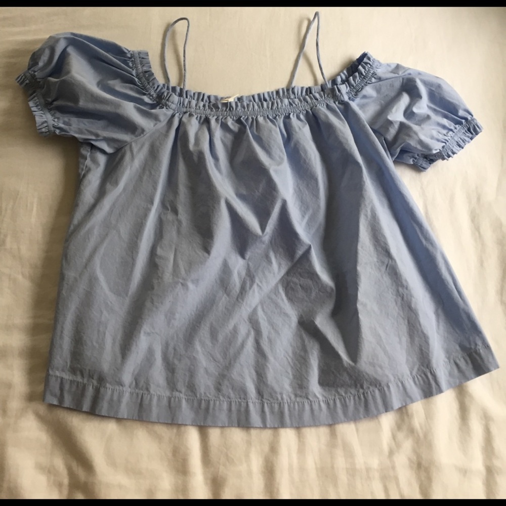 H&M Chambray Off The Shoulder Top