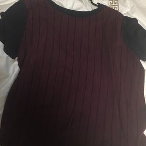 striped tshirt dark purple navy blue