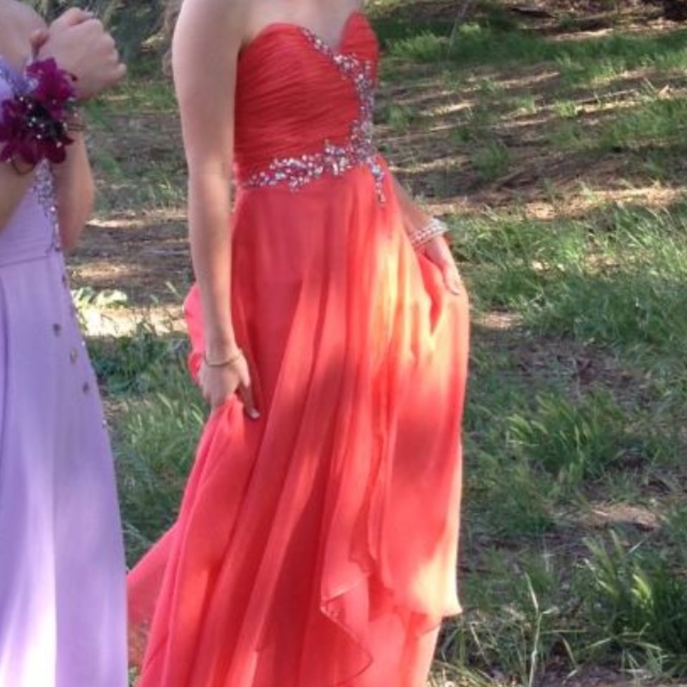 CORAL PROM DRESS