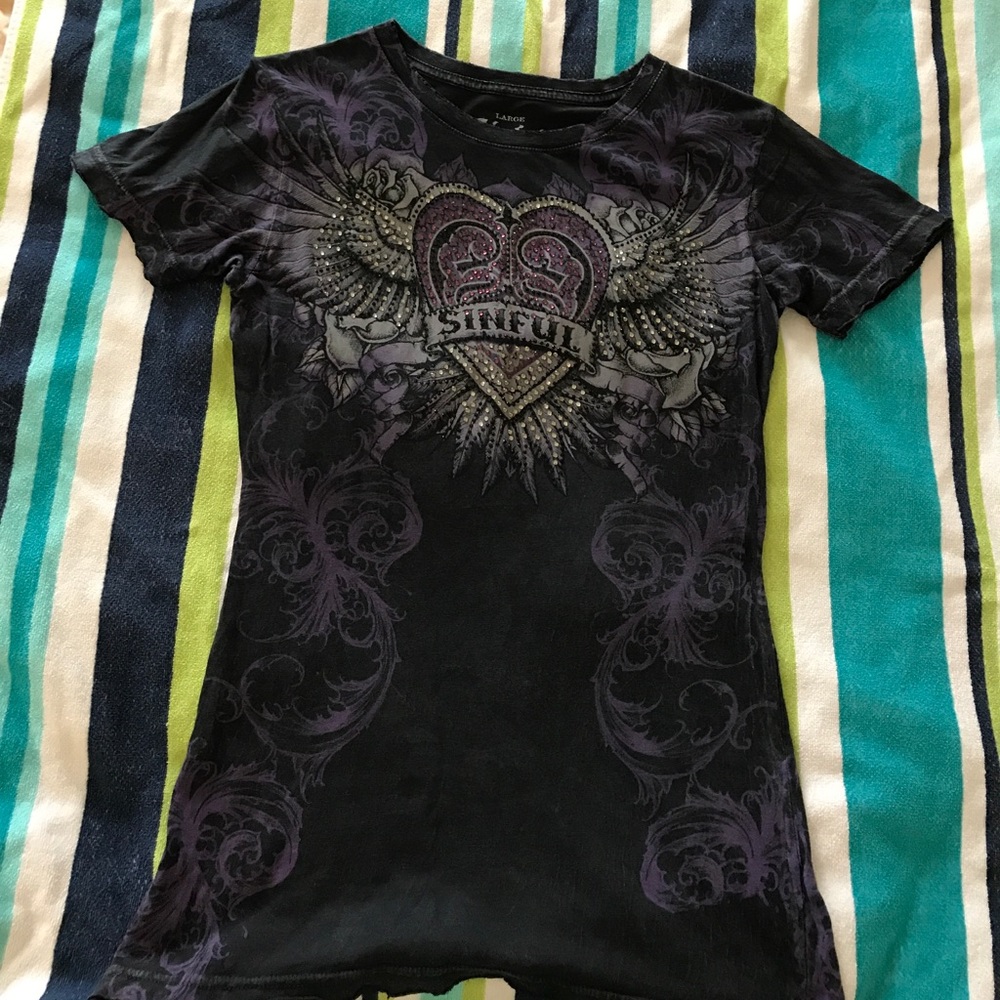 Sinful brand shirt from Buckle. (L)