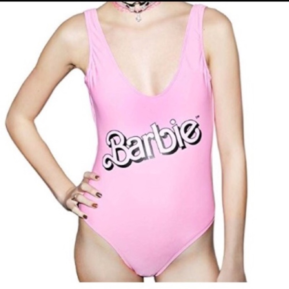Pink Barbie One-Piece Bathing Suit-Small