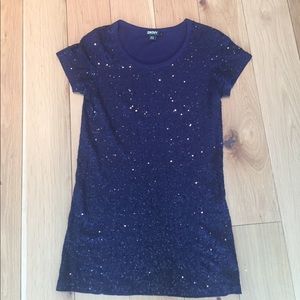 DKNY violet sequin top