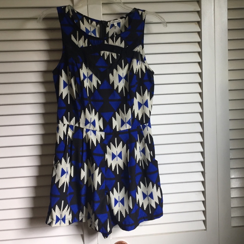 Black and Blue Romper