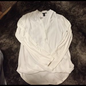 Forever 21 high low blouse white Size M