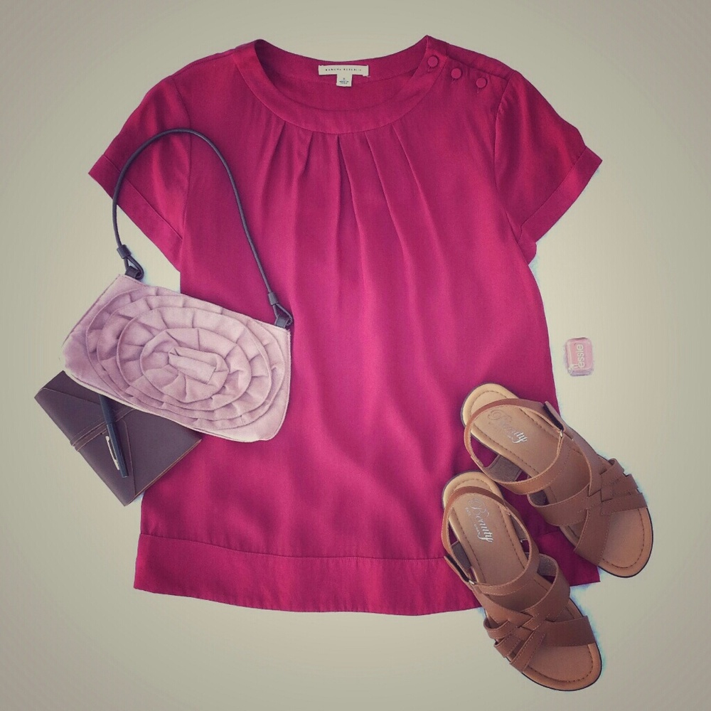 100% Pure Silk Top by Banana Republic