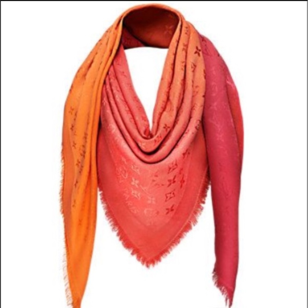 *sold* Louis Vuitton sunrise coral shawl