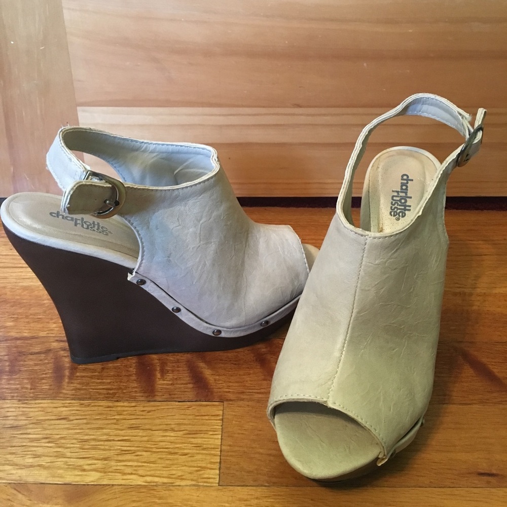 2 FOR $14✨ Charlotte Russe Peep Toe Wedges