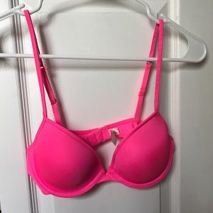 Bright pink lightly padded bra size 36A