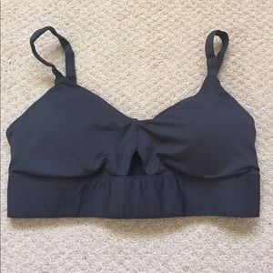 Black fabletics bra, size M