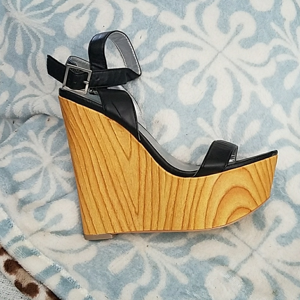 Black wedges - worn once