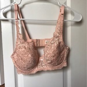 Pink lace bra size 34B