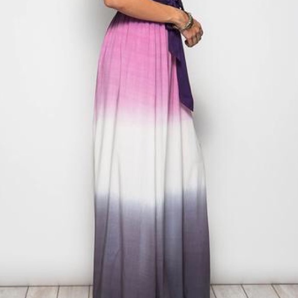 Purple Ombre Maxi Dress - Picture 2 of 4