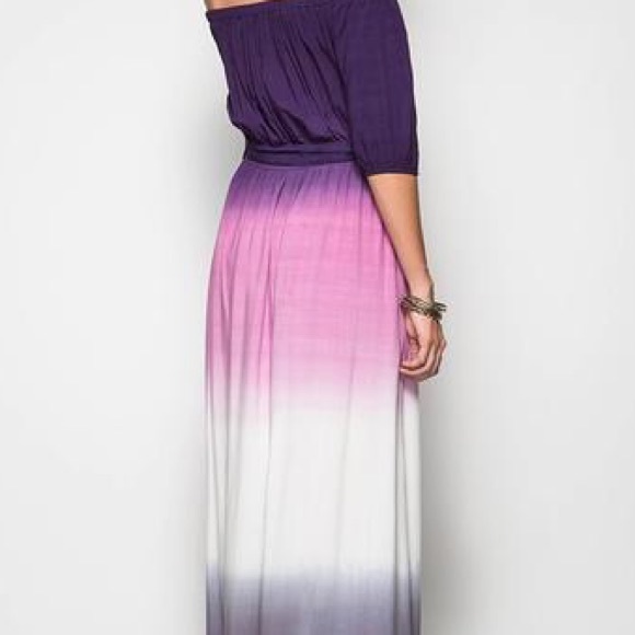 Purple Ombre Maxi Dress - Picture 4 of 4