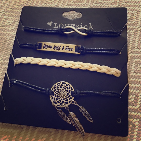 Free People Jewelry - Dream catcher bracelet set 4pcs boho