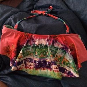 OP RUFFLE COLORFUL BIKINI TOP