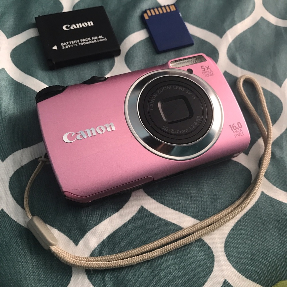 Canon camera pink 16 mega pic summer sale