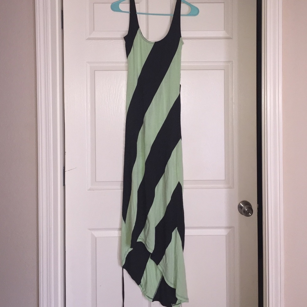 Mint and Black Maxi Dress
