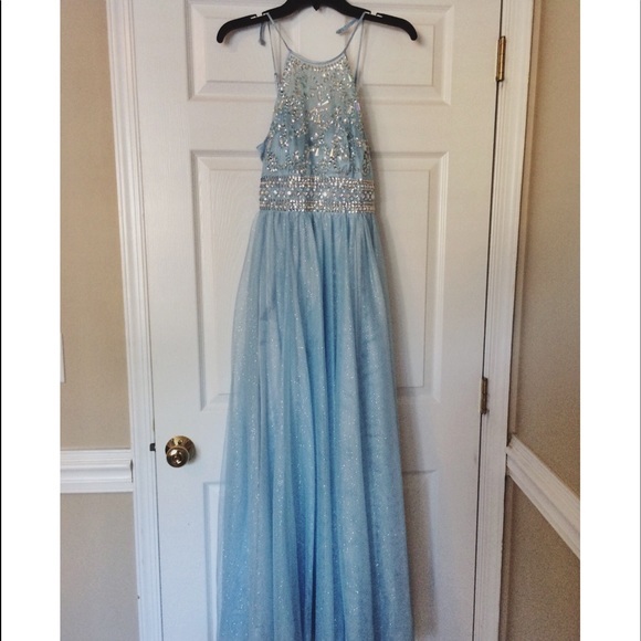 Light Blue Prom Dress - Picture 2 of 4