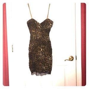 Bcbg cheetah print dress size 0