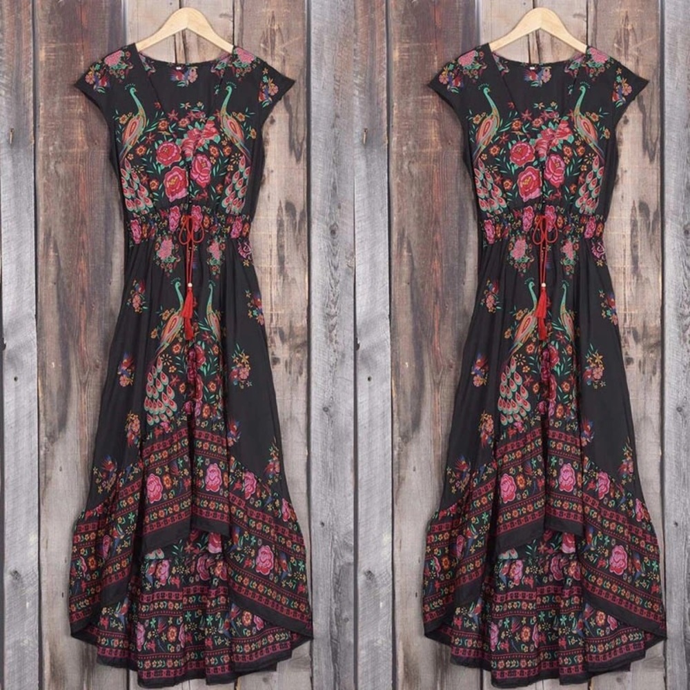 LAST 2! Boho Asymmetrical Dress - Picture 5 of 8