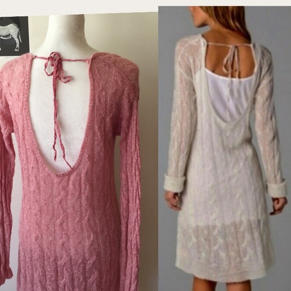 dusty rose sweater dress