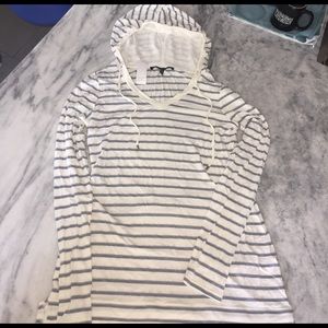 White House Black Market hooded shirt