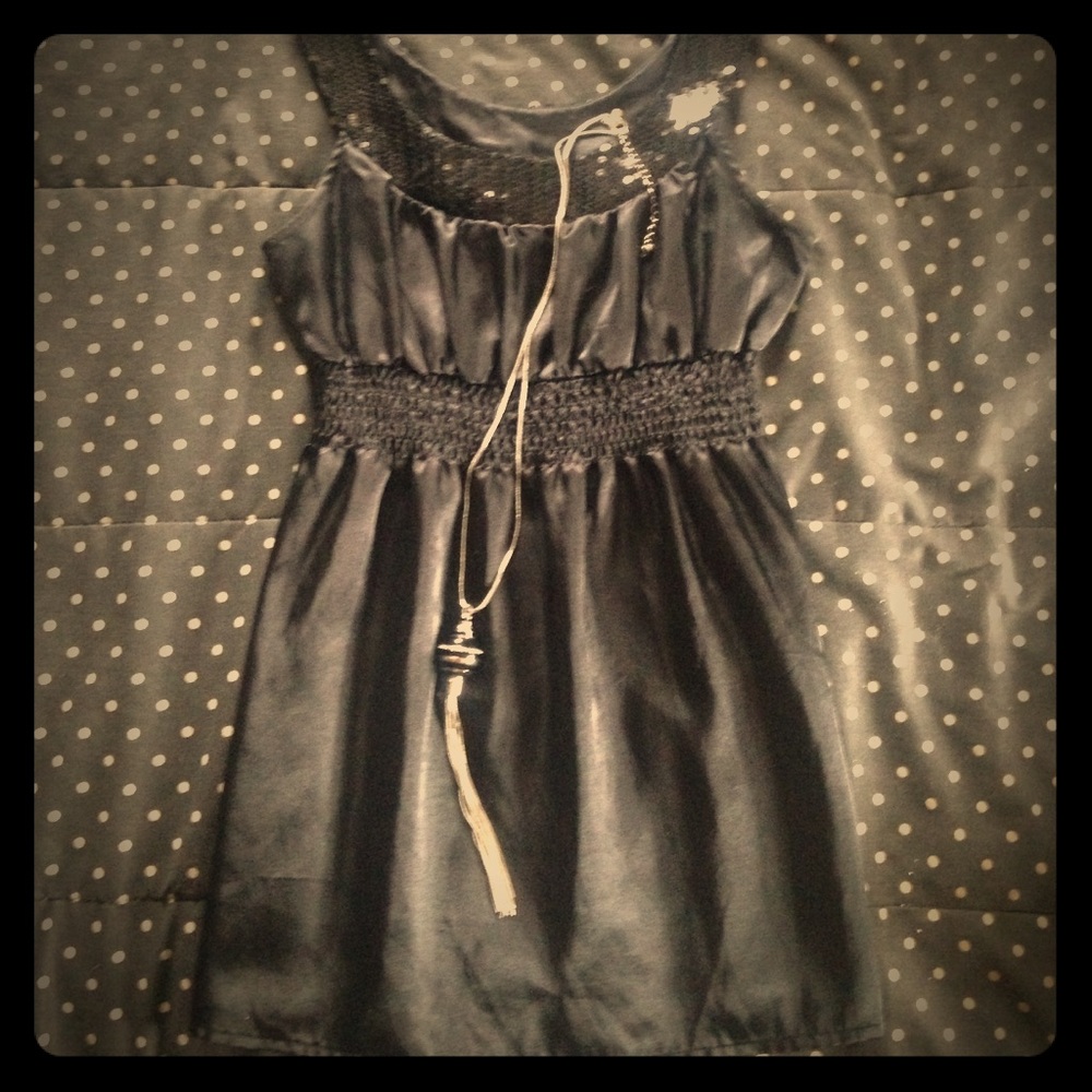 Sequined Black Dressy Top