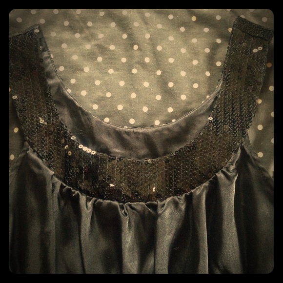 Sequined Black Dressy Top - Picture 3 of 3