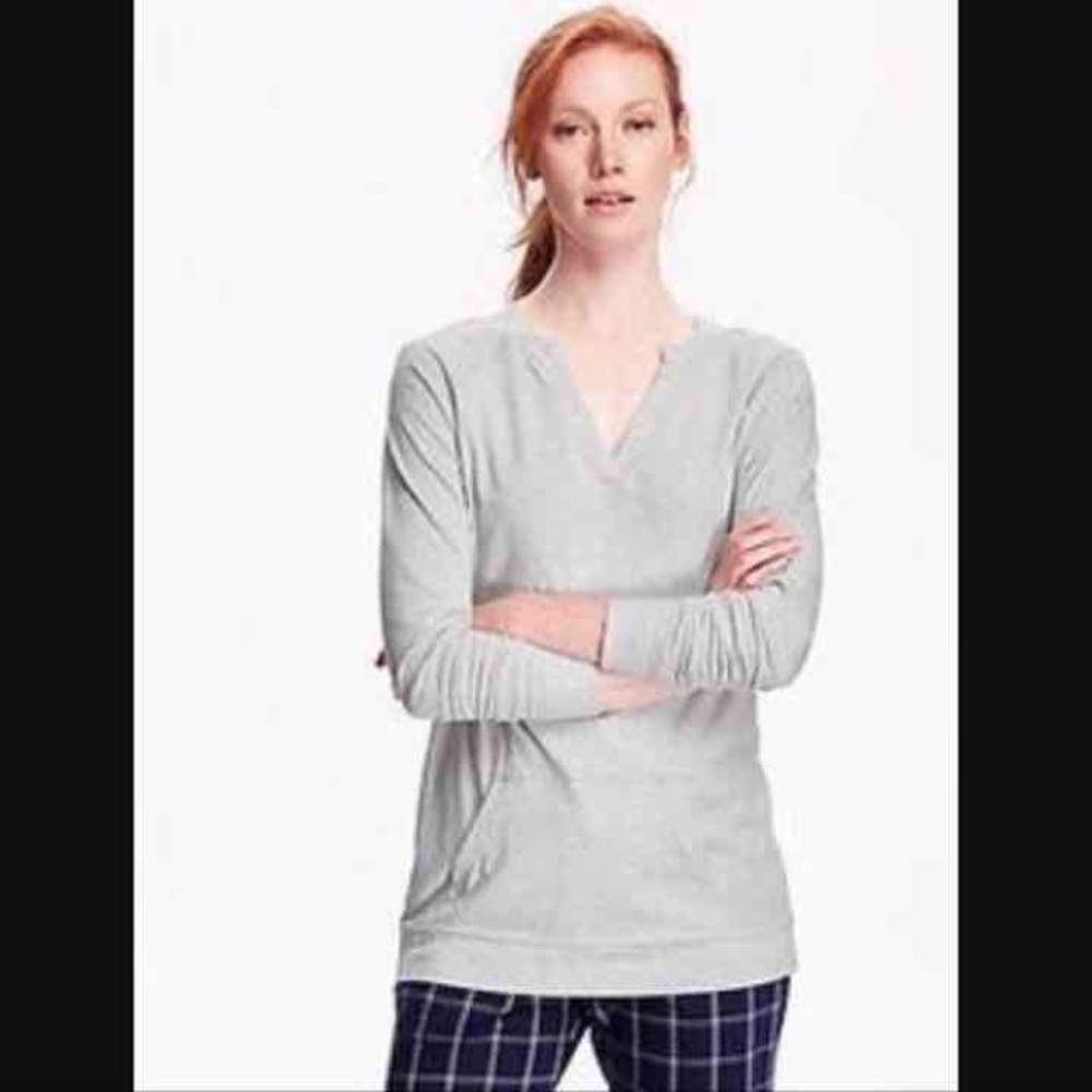 ON split neck jersey tunic