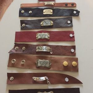 Leather cuff bracelets various styles