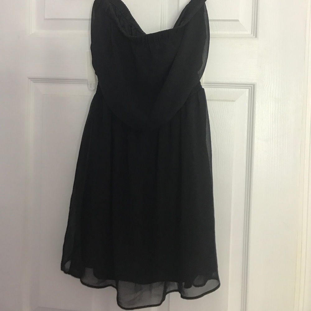 Express Strapless Black Dress