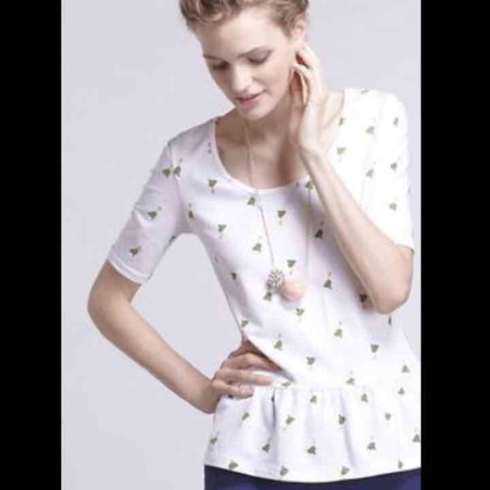 Anthro White Equilibrium peplum