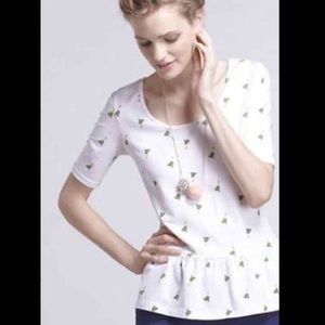 Anthro White Equilibrium peplum