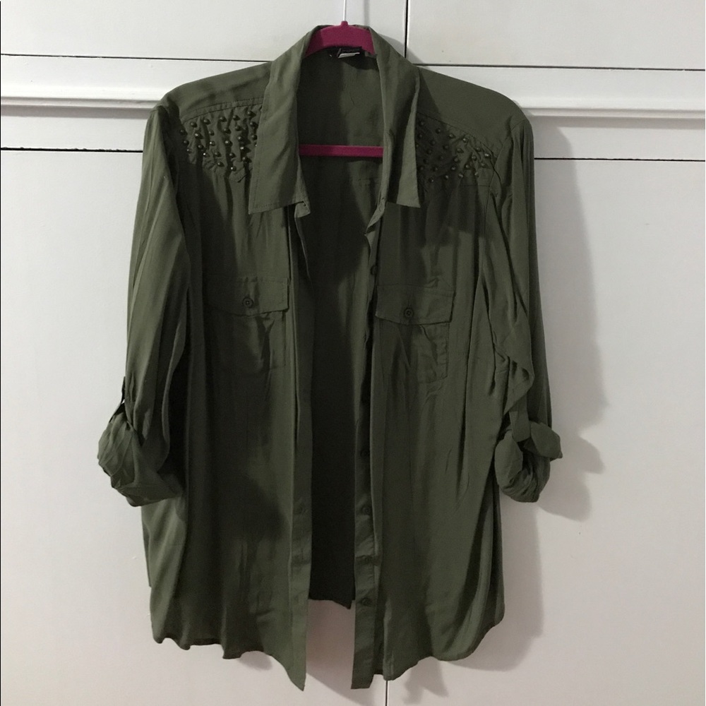 Olive green shirt