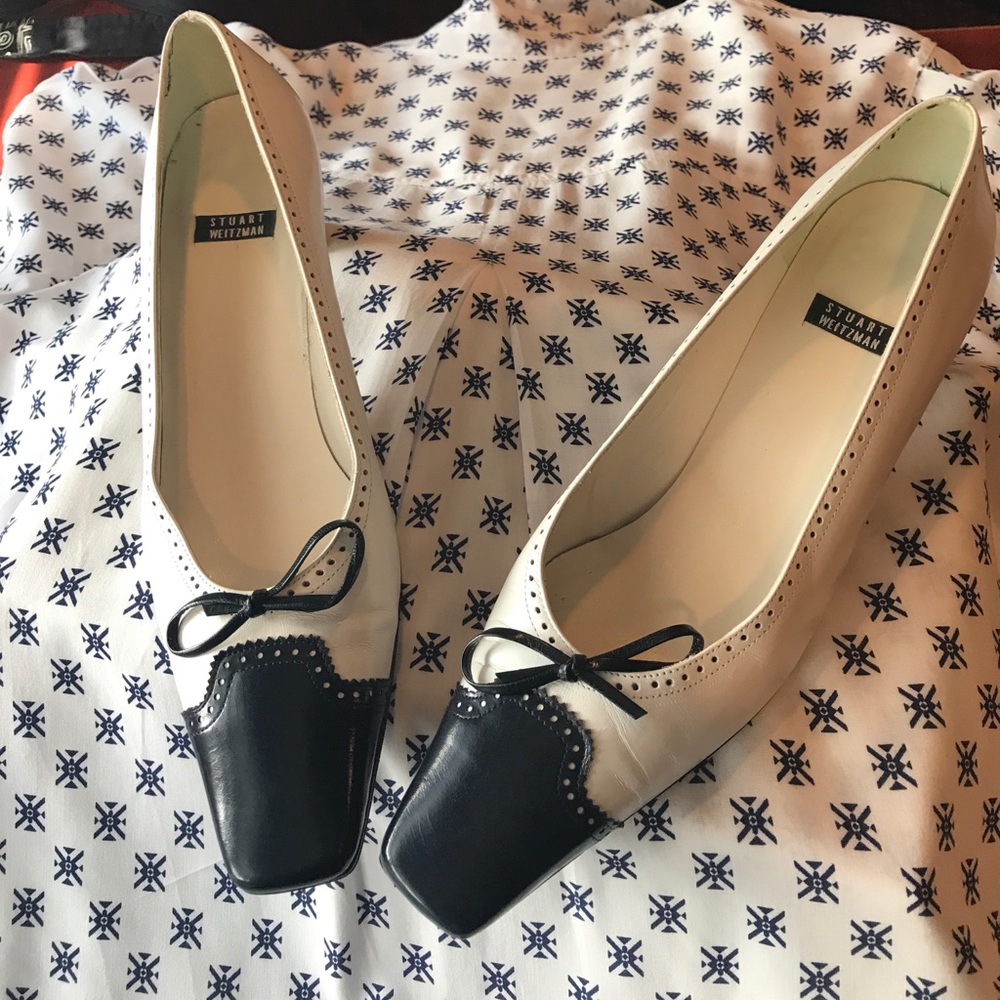 Blue/White Stuart Weitzman Spectator shoes!