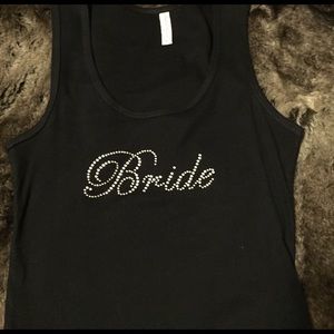Bride rhinestone tank black size M