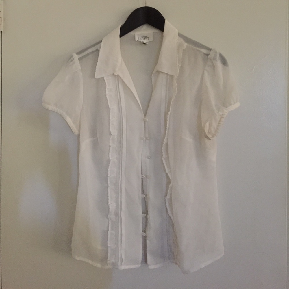 See through Ann Taylor top