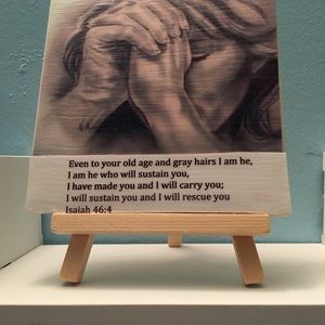 Photo on tiles and wood