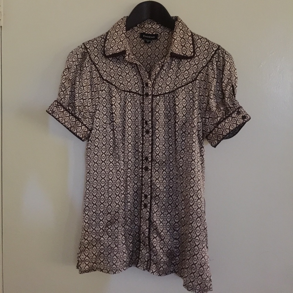 BEBE blouse button front