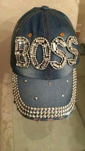 boss jean snapback hat
