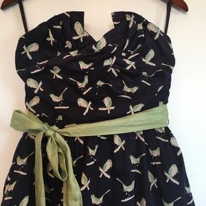 Anthropologie Pouridge Strapless Pleated Dress