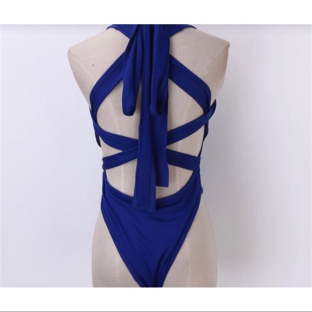 🎉SALE🎉 Vneck bandage pink one piece swimsuit - Picture 3 of 3